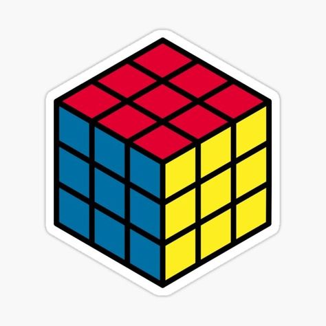 Rubiks Cube Sticker, Rubiks Cube Costume, Rubik's Cube Solve, Rubiks Cube Algorithms, Rubiks Cube Patterns, Rubicks Cube, Cube Image, Minecraft Stickers, Diy Paper Toys