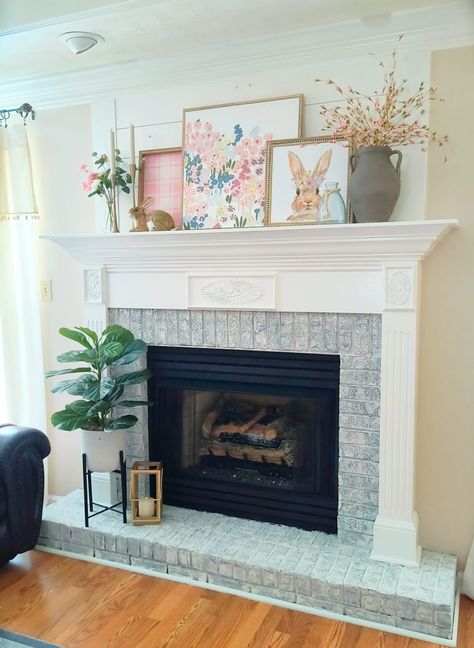 SPRING MANTEL 2023 - DECORATE WITH ME - Decorate with Tip and More Spring Decor Fireplace Mantels, Fireplace Spring Decor, Easter Mantle Ideas Fireplace Mantels, Lady's Mantel Flower, Spring Garland For Mantle, Fireplace Mantle Garland Spring, Simple Mantel Decor, Giant Candles, Spring Mantel Decorating Ideas