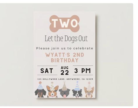 Puppy Pawty, Boy Puppy, 2nd Birthday Boys, Boy Birthday Party Themes, Birthday Dog, Birthday Themes For Boys, Girl 2nd Birthday, Dog Birthday Party, Puppy Birthday