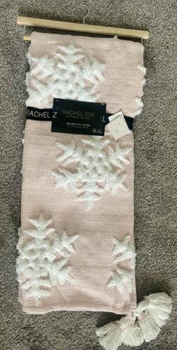 NWT Light Pink Snowflake Blanket Winter RACHEL ZOE Holiday Christmas | eBay Pink Christmas Throw Blanket, Cute Winter Decor, Christmas Pink Room Decor, Pink Christmas Aesthetic Decor, Pink Christmas Blanket, Christmas Decor Ideas Bedroom Pink, Pink Christmas Decorations Bedroom, Pink Christmas Room Decor, Pink Cozy Bedroom