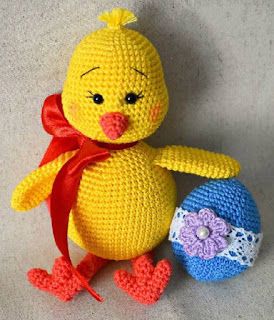 Amigurumi Baba, Crochet Chicken, Easter Crochet Patterns, Easter Crochet, Crochet Animal Patterns, Easter Chicks, Crochet Bunny, Crochet Toys Patterns, Amigurumi Free Pattern