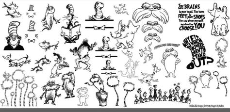 Dr Seuss cat in the hat one fish two fish lorax Horton hears a who Sam I am bow tie reading book kids story nail stamping plate Dr Seuss Tattoo, Sam I Am, Pretty Fingers, Horton Hears A Who, Kids Story, One Fish Two Fish, Cute Tiny Tattoos, Two Fish, One Fish