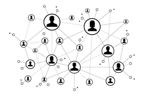 Social network scheme concept people ico... | Premium Vector #Freepik #vector #social-community #community #connect-icon #business-networking Networking With People, Social Media Networking, Community Graphic Design, Networking Aesthetic, System Mapping, Network Aesthetic, Community Icon, People Networking, Business Opportunities Quotes