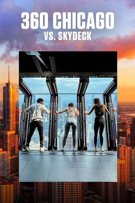 Chicago Observation Deck, Willis Tower Skydeck, 360 Chicago, Skydeck Chicago, Chicago Attractions, Black Building, Magnificent Mile, Observation Deck, Michigan Avenue