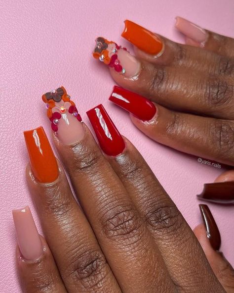 Yari’s Nails LLC 🧿 on Instagram: "🤎 Fall 3D Flower French 🤎 Products Used: ✨ @elegancenailsupply Skyn, Chai, Hershey’s, size 14 brush, 3D brush & Top Coat — use code “YARI” to save! ✨ @shopkrylx Dusk ✨ @valentinobeautypure 160 #acrylicnails #nails #nailtech #njnails #njnailtech #nailart #explore #explorepage #nailtechnician #watchmework #watchmeworknails #reels #reelsinstagram #nailreels #nailprocess #nailtutorial #nailartvideos #fallnails #coffinnails #3dfrench #3dflowernails #acrylicflowers French Products, 3d Flower Nails, S Nails, Nail Art Videos, Acrylic Flowers, Brown Nails, Orange Nails, 3d Nail Art, Nail Technician