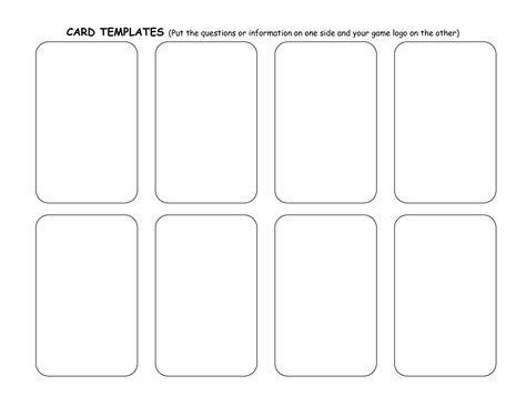 Game+Card+Template Card Game Template Design, Card Base Templates, Card Game Template, Game Card Template, Free Printable Business Cards, Blank Card Template, Blank Playing Cards, Printable Playing Cards, Baseball Card Template