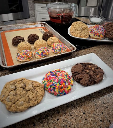 How To Make Cookies Taste Like Bakery, Jumbo Drop Cookies, How To Make Giant Cookies, Bakery Quality Cookies, Large Soft Cookies, Large Stuffed Cookies Recipe, Thick Cookies How To Make, How To Make Big Cookies, Big Chewy Cookies