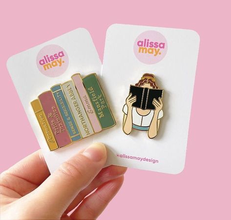 Jane Austen Enamel Pin Set: Elizabeth Bennet Bookworm + Book Shelf. Perfect gift for Jane Austen fans! #janeausten #bookworm . #Enamel_Pin_Packaging_Ideas #Bookish_Enamel_Pins #Pin_Collection_Displays #16th_Birthday_Wishes Bookish Enamel Pins, Coffee Bookstore, Book Lovers Gift Basket, Packaging Orders, Etsy Inspiration, Elizabeth Bennet, Book Cafe, Pin Enamel, Dream Gift