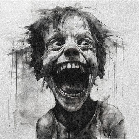 Scary Sketches, Screaming Face, Scream Face, Horror Drawing, Nightmares Art, Apocalypse Art, Boho Art Drawings, Arte Punk, Creative Drawing Prompts