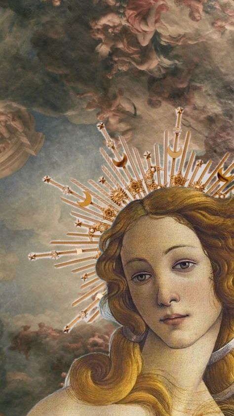 #aphrodite #gif #crown #gold Crown Gold, Aphrodite, Art Painting, Gif, Crown, Collage, Gold, Art