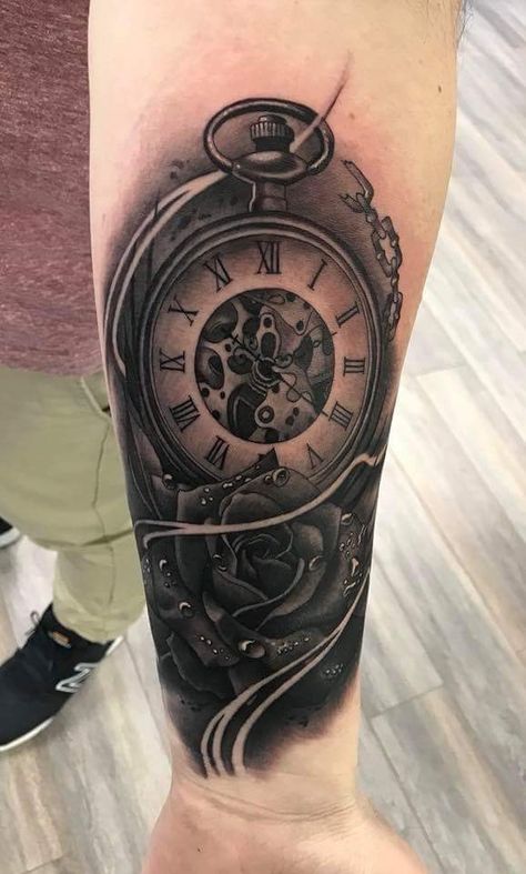 Pocket Watch Tattoos, Tattoo Shading, Mask Tattoo, Watch Tattoos, Cute Little Tattoos, Up Tattoos, Cover Up Tattoos, Little Tattoos, Back Tattoo