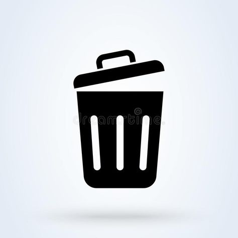 Trash Can, Rubbish Bin. Simple vector modern icon design illustration. Eps #Sponsored , #Ad, #Ad, #Bin, #Trash, #vector, #Simple Trash Logo Design, Trash Can Illustration, Trash Logo, Metaphor Illustration, Trash Icon, Clean Logo, Supreme Wallpaper, Rubbish Bin, Trash Bin