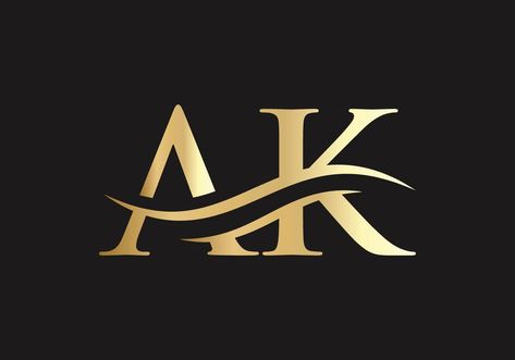 AK letter logo. Initial AK letter business logo design vector template Graphic Design Background Texture, Two Letter Logo, Ak Logo, विवाह की दुल्हन, Makeup Studio Decor, Salon Logo Design, Instagram Symbols, Initials Logo Design, Desktop Background Pictures