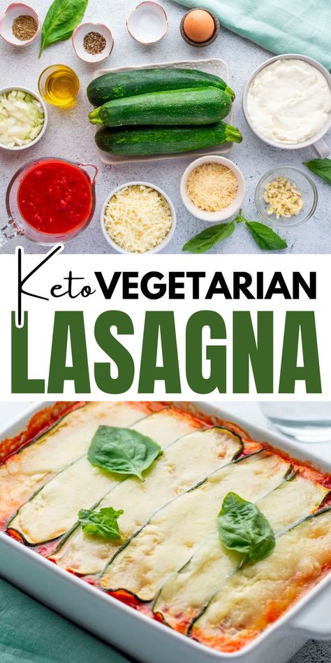 Enjoy all the flavors of traditional lasagna without the carbs with this delicious and healthy keto vegetarian lasagna recipe. Made with zucchini noodles and a rich tomato sauce, it's the perfect comfort food for any occasion. Keto Lasagna Recipe, Lasagna With Zucchini Noodles, Vegetarian Lasagna Recipe, Traditional Lasagna, Keto Lasagna, Vegetarian Lasagna, Classic Lasagna, Zucchini Lasagna, Healthy Zucchini