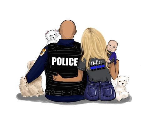 Behind every badge, there’s a family. 👮‍♂️💙 Creating custom illustrations like this one, showcasing the love and strength of police families, are some of my absolute favorites. Each piece tells a unique story of dedication, unity, and unwavering support. It’s a joy to capture these precious moments for those who serve and their loved ones. Thank you to all the families who stand behind their heroes. #PoliceFamily #ThinBlueLine #FamilyLove #PoliceWife #illustrationartist #policefamily #poli... Mj Design, Police Love, Police Family, Police Support, Police Wife, Crochet Cross, Illustration Artists, Custom Illustration, Blue Line