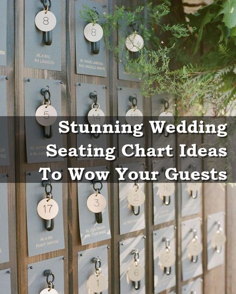 Looking for creative wedding seating chart ideas to impress your guests? Check out these stunning and unique wedding seating chart designs that will add a touch of elegance to your special day. From rustic to modern styles, find the perfect seating arrangement that fits your wedding theme perfectly. Say goodbye to boring seating charts and hello to a memorable and visually appealing way to guide your guests to their seats. Seating For 50 Guests, Wedding Seating Plan Ideas Layout, Wedding Guest Seating Ideas, Seating Chart Bridal Shower Ideas, Seating Chart Board Wedding, Wedding Find Your Seat Ideas, Unique Seating Chart Ideas, Fun Seating Chart Wedding, Seating Chart Wedding Ideas Unique