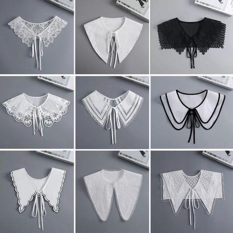 US $2.26 27％ Off | New 2023 Sweet Doll Lapel Fake Collar for Women Shirt False Collar Shawl Wrap Removable Detachable Embroidered Collar Detachable Collars For Women, Detachable Fashion Accessories, Women Collar Designs, Shirt Collar Design Women, Fancy Collar Designs, Dicky Collar Outfits, Collar Types Women, Fake Collar Diy Pattern, Diy Collars For Women