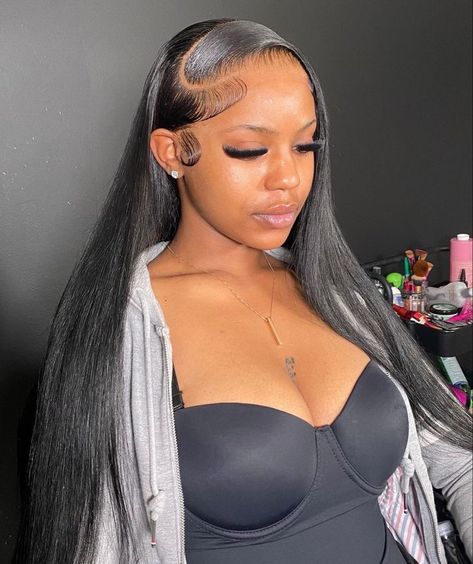 Side Part Wig, Wig Installs, Deep Side Part, Frontal Wig Hairstyles, Braided Cornrow Hairstyles, Quick Weave Hairstyles, Hair Idea, Frontal Hairstyles, Pretty Braided Hairstyles