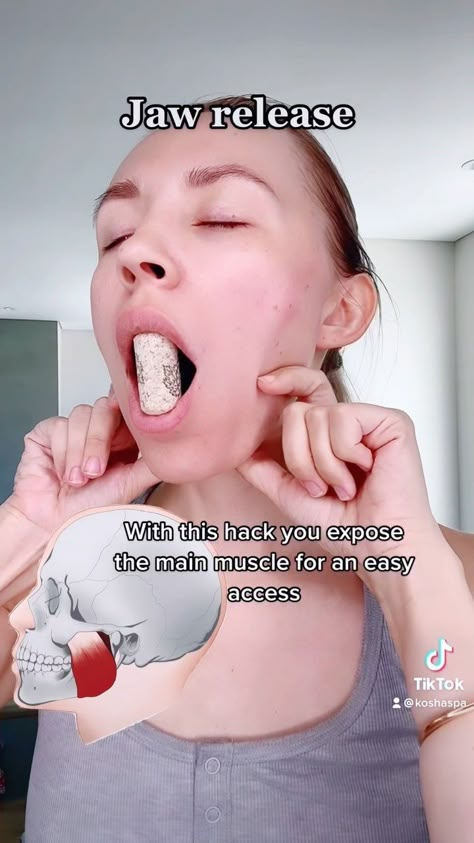 Do you want to take a jaw tension releasing massage to a new level? Try this hack! 🔥 and your jaw will feel so loose and relaxed You will … | Instagram How To Release Jaw Tension, Jaw Massage, Tmj Massage, Jaw Pain Relief, Tmj Relief, Jaw Exercises, Face Massage Techniques, Facial Routine Skincare, Facial Massage Routine