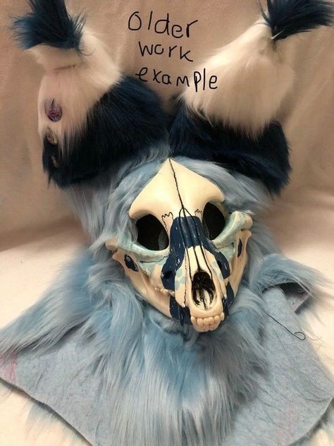 Skull Dog Fursona, Skull Dog Mask, Skull Dog Fursuit, Dino Mask Paint Ideas, Dragon Fursuit, Dino Masks, Fursuit Ideas, Roblox Pfp, Fursuit Tutorial