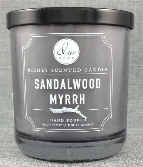 I AM OBSESSED WITH THE SMELL OF THIS CANDLE! DW Home Candle | Sandalwood Myrrh Manly Candles, Candle Sandalwood, Dw Candles, Dw Home Candles, Winter Entertaining, Favorite Candle, Best Smelling Candles, Man Candle, Simple Wedding Centerpieces