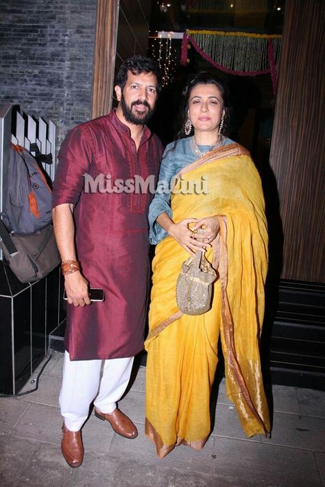 Kabir Khan and Mini Mathur at Amir Khan's Diwali party Mini Mathur, Kabir Khan, Diwali Party, Soul Mates, Indian Clothing, Indian Attire, Indian Designer, Indian Designer Wear, Indian Beauty Saree