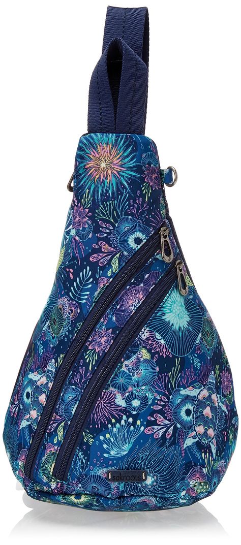 PRICES MAY VARY. STYLISH & DURABLE TOTE: The Sakroots Nylon Eco Twill Backpack is a roomy bag that combines everyday functionality with fashion. Sustainably designed with a colorful printed canvas for flair and durability, and featuring a sling strap, this spacious bag is comfortable for travel, work or weekend style! PERFECT FOR EVERYDAY TRAVEL: Features a main zipper closure, front pocket with magnetic snap closure, two exterior pockets, an interior with one back zipper pocket and one slip poc Sakroots Backpack, Black Spirit, Travel Work, Weekend Style, Printed Canvas, Sling Backpack, Snap Closure, Front Pocket, Zipper Pocket