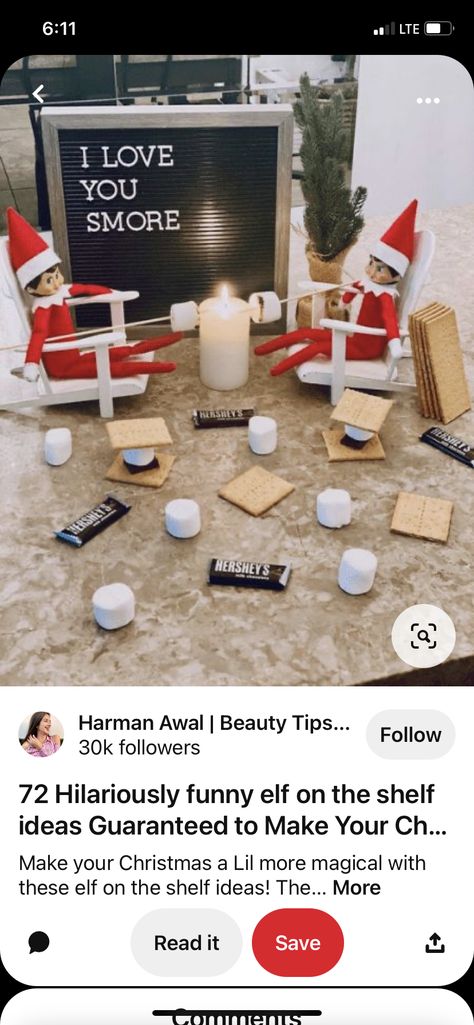 Elf Smores On The Shelf, Elf On The Shelf Tea Party, Elf On The Shelf Smores Ideas, Smores Ideas, On The Shelf, Elf On The Shelf, Tea Party, Elf, Make It Yourself