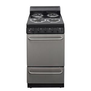 Premier 20 in. 2.42 cu. ft. Electric Range in Stainless Steel EAK600BP at The Home Depot - Mobile Small Stove, Self Cleaning Ovens, Single Oven, Stoves Range, Compact Kitchen, Kitchen Stove, Electric Stove, Oven Cleaning, Electric Range