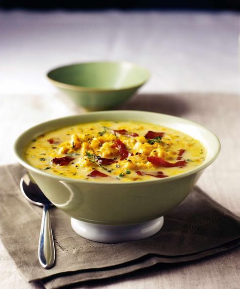 Sweetcorn Chowder, Bacon And Corn, Chestnut Mushroom, Chestnut Soup, Bacon Chowder, Vegetarian Stew, Chestnut Recipes, Cabbage Stew, Savoy Cabbage