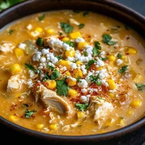 Quick Soup Recipes | Spicy Mexican Corn Chicken Soup | Facebook Quick Soup Recipes, Quick Soup, Corn Chicken, Mexican Corn, Black Bean Soup, Soup And Stew, Hearty Soups, Sweet Corn, Breakfast Lunch Dinner