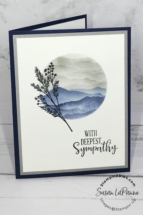 Stampin Up Sympathy Cards, Stampin Up Karten, Sympathy Messages, Sympathy Cards Handmade, Condolence Card, Silhouette Cards, Karten Design, Paper Crafts Card, Sympathy Card