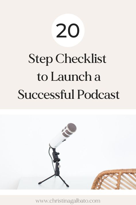 Podcast Launch Checklist, Launching A Podcast, Podcast Business Plan, Start A Podcast Checklist, Starting A Podcast Checklist, Podcasts Equipment, Podcast Checklist, Podcast Planning, Funny Podcasts