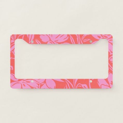 Preppy License Plate, Jeep Car Decor, Aesthetic License Plate Frame, Pink License Plate Frame, License Plate Frame Aesthetic, Car License Plate Frame, Preppy Car Decor, Cute License Plate Frame, Cute License Plate Ideas