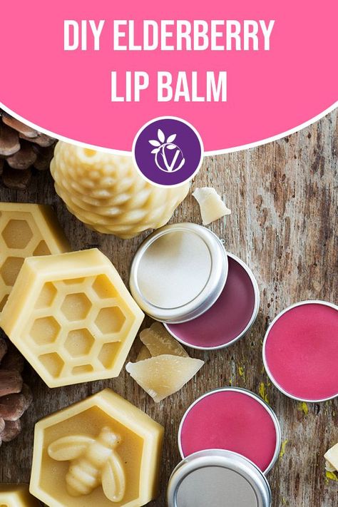 Chilly temps, frigid winds and dry indoor heat can dehydrate your perfect pucker. Treat chapped lips with this nourishing elderberry-infused lip balm! Plus, enjoy two bonus recipes—all perfect for holiday gifting! Elderberry Lip Balm, Lip Tint Diy, Herbalist Garden, Diy Toiletries, Lip Balm Recipe, Diy Lip Balm Recipes, Elderberry Recipes, Balm Recipe, Herbal Remedies Recipes