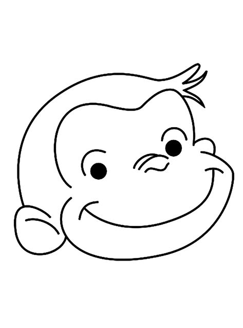 Curious George - Lol Coloring Pages Curious George Drawing, Curious George Printables, Curious George Coloring Pages, Face Coloring Pages, George Kids, Lol Coloring Pages, Lol Coloring, Face Coloring, Curious George