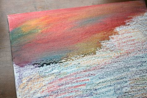 Water Soluble Wax Pastels, Water Soluble Pastels, Watercolor Crayons Ideas, Wax Crayon Art, Pastels On Canvas, Watercolor Crayons, Neocolor Ii, Art Mediums, Wax Crayons