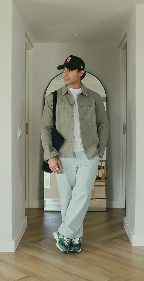 Trainers Men Outfit, Outfits Caballero, Men Flannel Outfits, Flannel Outfits Aesthetic, Big Boys Fashion, Class Outfits, Streetwear Ideas, Spring Outfits Men, Flannel Outfits