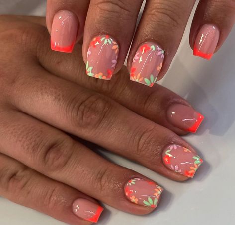 Orange Nail Art, Fruit Nail Art, Orange Nail, Acrylic Nail Shapes, 2024 Nails, Hello Nails, Sassy Nails, Summery Nails, Nail Art Ombre