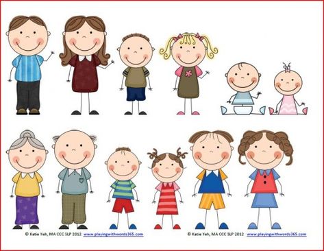 family member clipart free #3 Preschool Family, Stick Figure Family, Family Clipart, Freebie Friday, Family Theme, Family Units, Printable Books, English Activities, Free Clipart