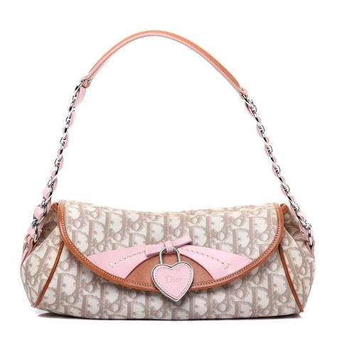 Dior Monogram, Trotter, Monogram Bag, Dream Clothes, Pink Leather, Light Beige, Chain Strap, Leather Trims, Mini Bag