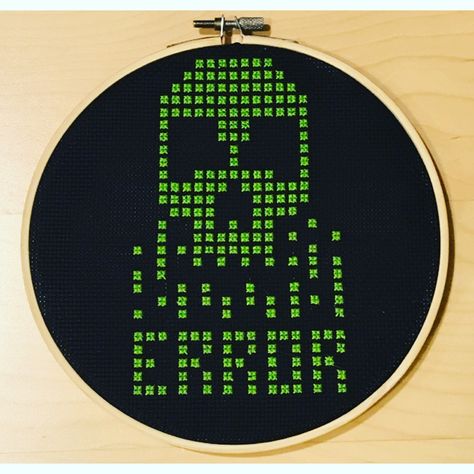 Error Pixel Cross Stitch Cyberpunk Cross Stitch, Fiber Arts, Cyberpunk, Fiber Art, Cross Stitch, Art, Fibre Art