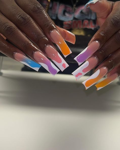 Saying goodbye to summer 🥹🌈 #nailtech #nails #nailsofinstagram #nailart #acrylicnails #pinknails #whitenails #gelnails #naildesigns #jacksonmsnailtech #winternails #freestylenails #longnails #naildesign #gelpolish #pastelnails #glitternails #rainbownails #whitenails #nailstyle #longnails #squarenails #coffinnails #manicure #atlantanailtech #instanails #ombrenails #springnails #atlnailtech #explorepage Rainbow Nails, Pastel Nails, Square Nails, Ombre Nails, Nail Tech, White Nails, Winter Nails, Coffin Nails, Glitter Nails