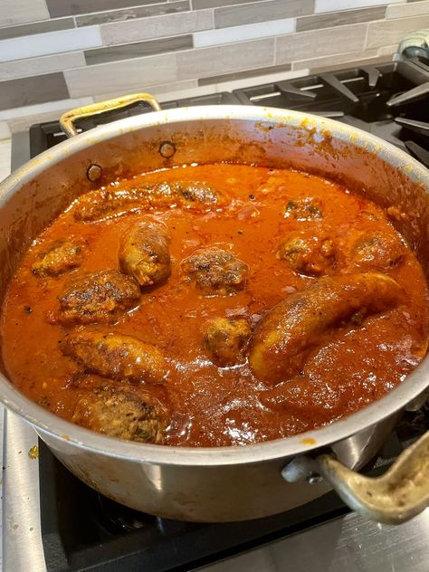 Sausage And Meatballs Recipes, Sausage And Meatballs Pasta, Meatballs And Sausage In Sauce, Sunday Sauce And Meatballs, Italian Sausage Meatball Recipes, Spaghetti Sauce With Sausage, Sauce With Meatballs, Nonna Pia, Sausage Sauce