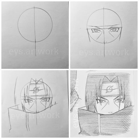 How To Draw Itachi, Easy Manga Drawings, Naruto Drawings Easy, 3 Anime Best Friends Icons, Anime Drawings For Beginners, Naruto Sketch Drawing, Drawing Tutorial Face, Anime Tutorial, Naruto Sketch