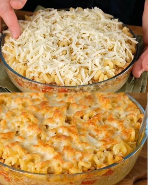 Pasta Casserole with Cream Sauce and Minced Meat - Greenku Recipes Best Italian Pasta, Classic Puff Pastry, Pasta Casserole Recipes, Turkey Pasta, Meat Casserole, Banana And Egg, Pasta Casserole, Oven Dishes, Minced Meat