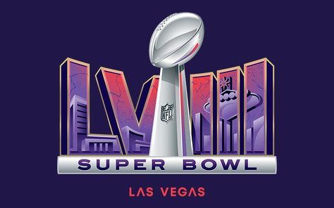 Super Bowl LVIII | Allegiant Stadium Super Bowl 58 Logo, Super Bowl 58 Las Vegas, Super Bowl 2024 Logo, 2024 Super Bowl, Bartender Humor, Superbowl Logo, Allegiant Stadium, Chibi Marvel, Nfl Fan