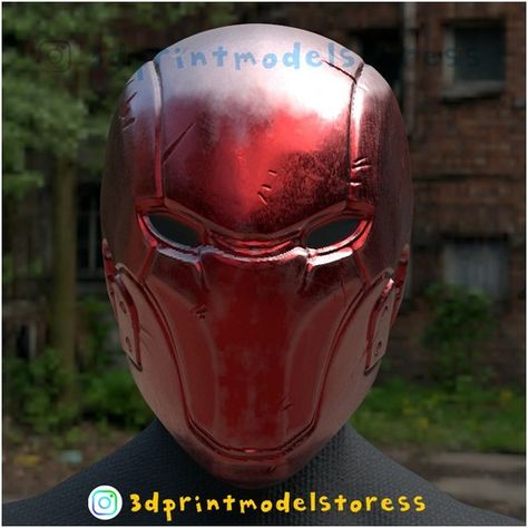 Download 3D printing templates Red Hood Helmet - Red Hood Injustice Cosplay Mask STL File ・ Cults Mask 3d Print, Red Hood Helmet, Funny Science Shirts, Cosplay Helmet, Printable Masks, Cosplay Mask, Dog Mask, Science Shirts, Jason Todd