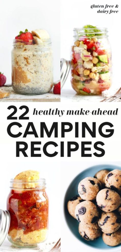 Food To Take Camping, Gluten Free Camping, Vegan Camping Food, Camping Food Make Ahead, Healthy Camping Food, Camping Lunches, Camping Dishes, Camping Snacks, Camping Breakfast