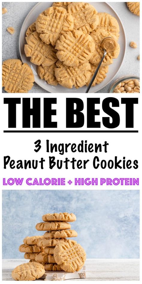 The BEST Low Calorie Cookies! Ww Peanut Butter Cookies 1 Point, Low Cal Peanut Butter Cookies, Low Cal Peanut Butter Recipes, Protein Cookies Low Calorie, Low Calorie Peanut Butter Recipes, Low Calorie Peanut Butter Cookies, Low Cal Baked Goods, Low Cal Desserts Easy, Low Cal High Protein Dessert